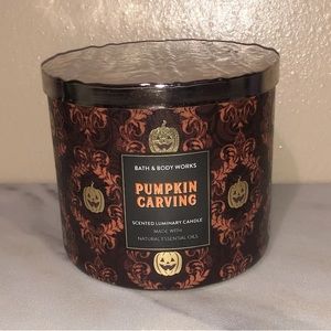 PUMPKIN CARVING Large 3-Wick Bath & Body Works Candle